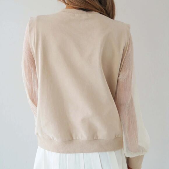 Hope’s Feeling Better Top Beige Jeweled Medium - Picture 3 of 5